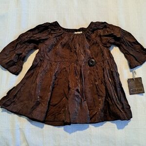 Matilda Jane girls size 2 Fiona All Dressed Up brown shimmery top, New